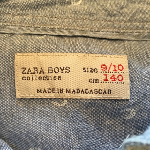 Zara Shirts & Tops Zara Cotton Kids Button Down W Horseshoe 9